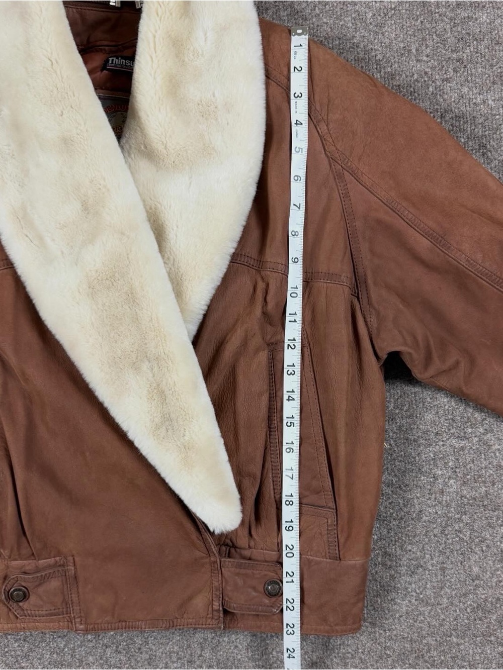 Vintage Wilsons Adventure Bound Brown Leather Pilot Bomber Jacket Women’s Small - Picture 11 of 11
